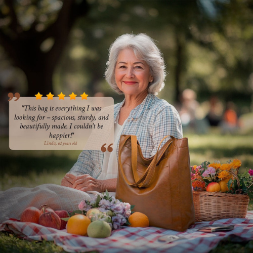 Lorenas moderner Chic | Stilvolle Ledertasche