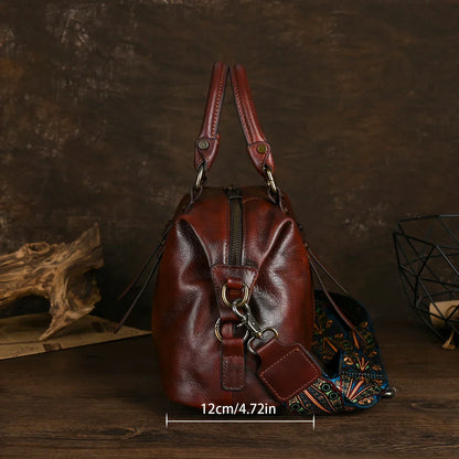Braune Vintage-Tasche aus Leder