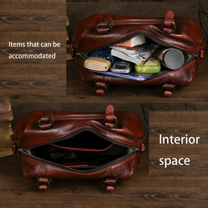 Braune Vintage-Tasche aus Leder