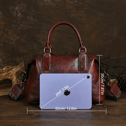 Braune Vintage-Tasche aus Leder