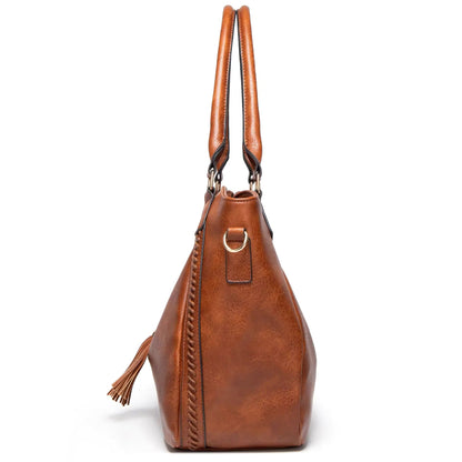 Nellies elegante Raffinesse | Schultertasche aus Leder