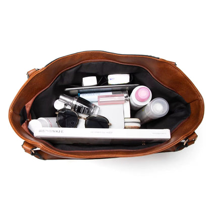 Nellies elegante Raffinesse | Schultertasche aus Leder