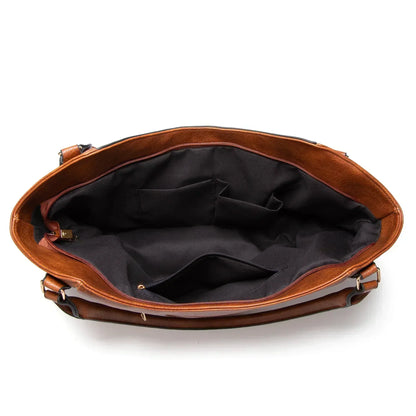 Nellies elegante Raffinesse | Schultertasche aus Leder